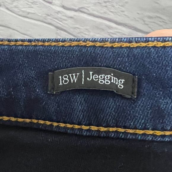 Talbots Womens 18W Modern Classic Preppy Slimming Stretch Jeggings Ankle Jeans - Picture 6 of 10